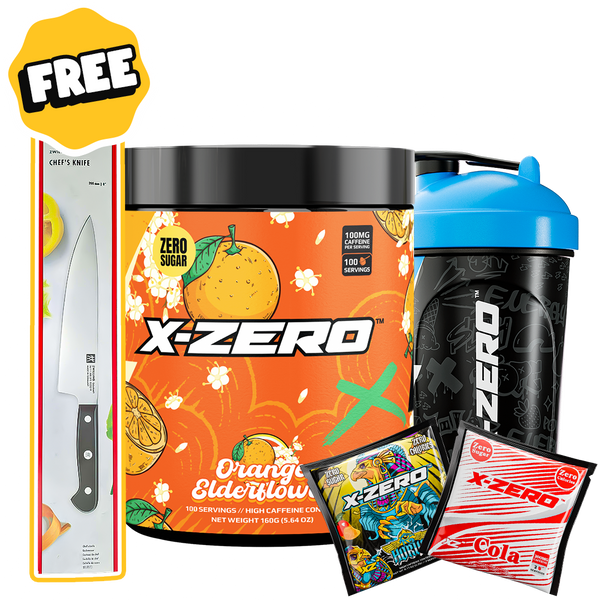 X-Zero Orange Elderflower + Knife Set Bundle