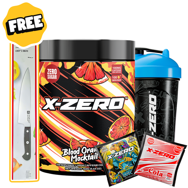 X-Zero Blood Orange Mocktail + Knife Set Bundle