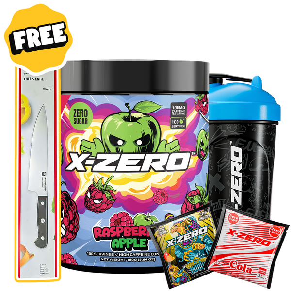 X-Zero Raspberry Apple + Knife Set Bundle