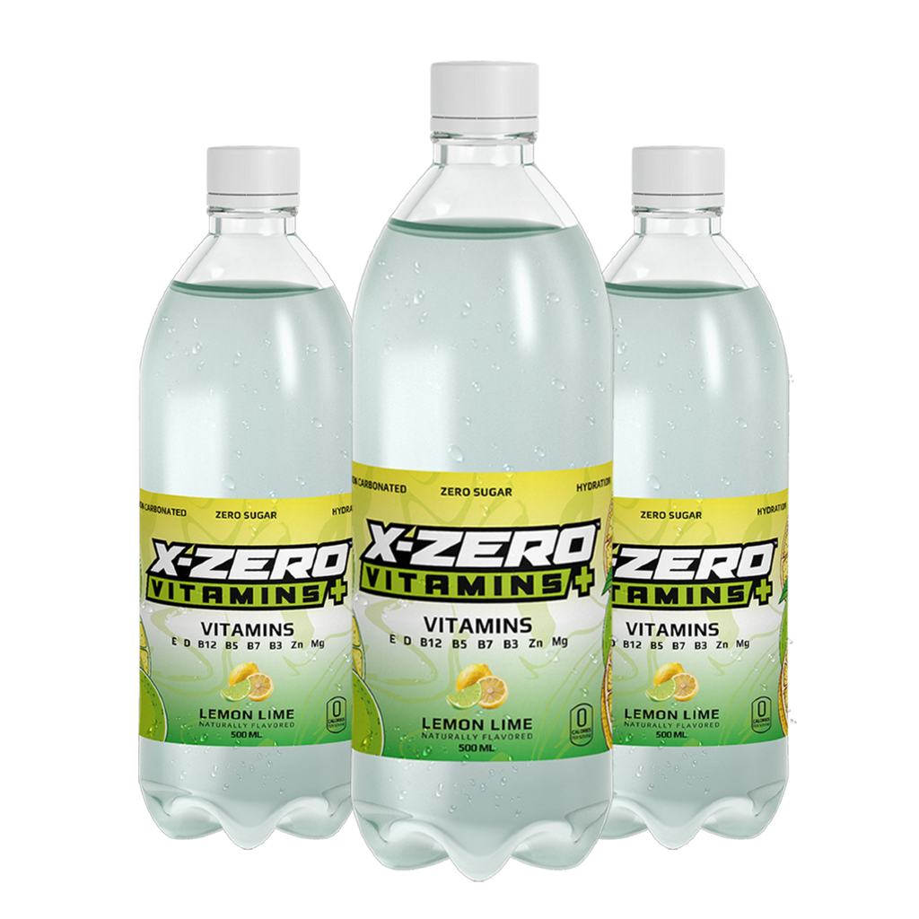 X-Zero Lemon Lime Vitamin Water (3 x 500ml)