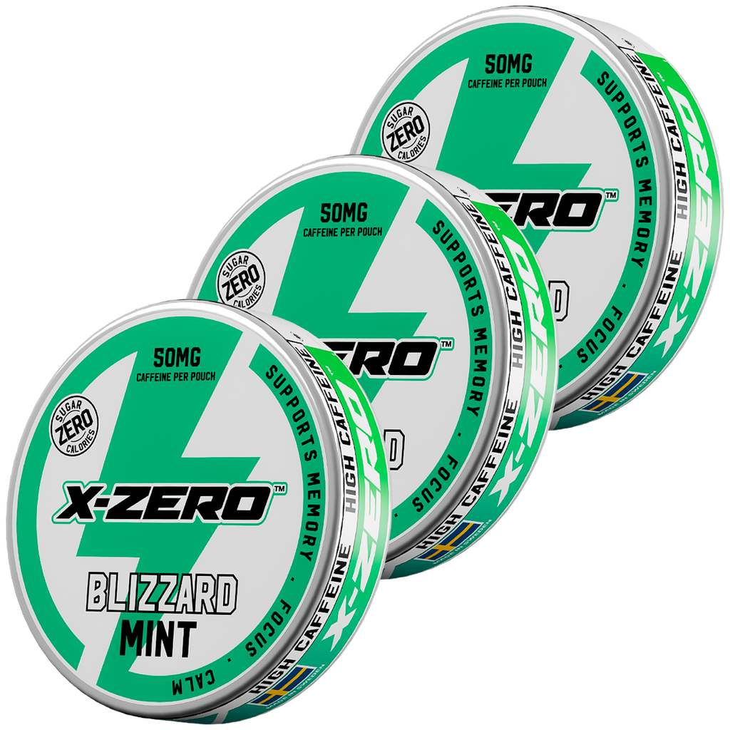 Blizzard Mint Energy Pouches (3 Pack / 60 Pouches)