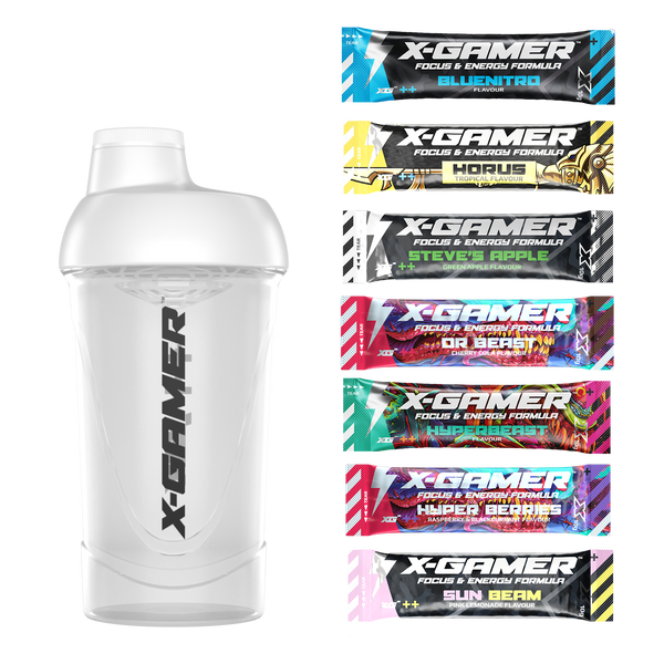 X-Gamer ClueeNews Starter Kit (7 X-Shotz + Shaker)