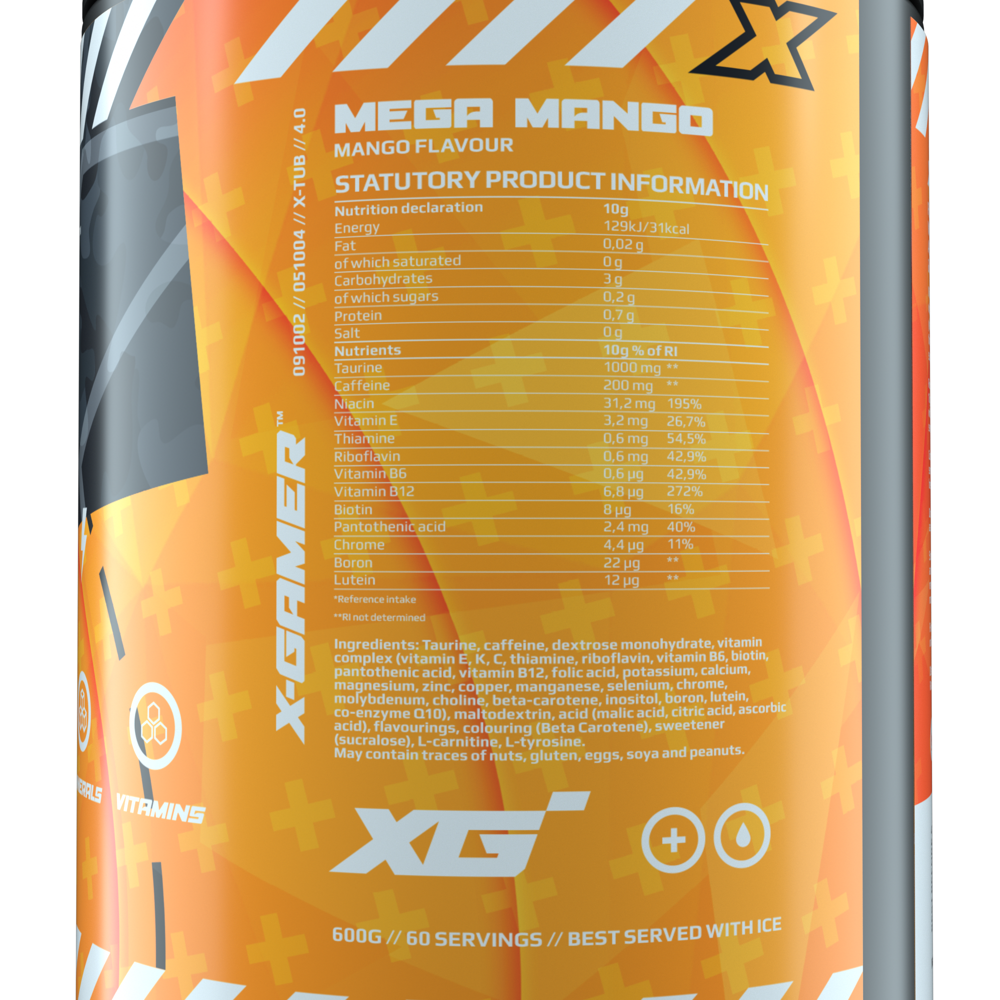X-Tubz Mega Mango (600g / 60 servings)