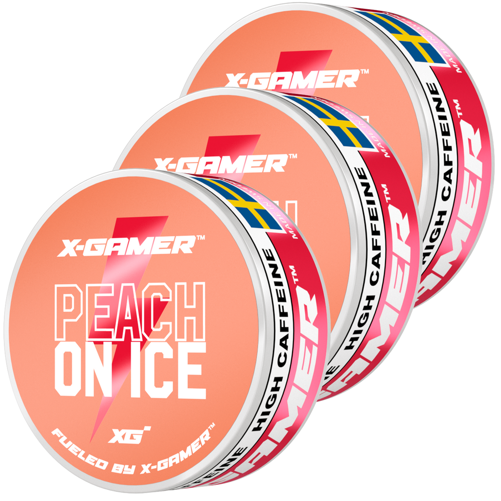 Peach on Ice Energy Pouches (3-pack / 60 påsar)