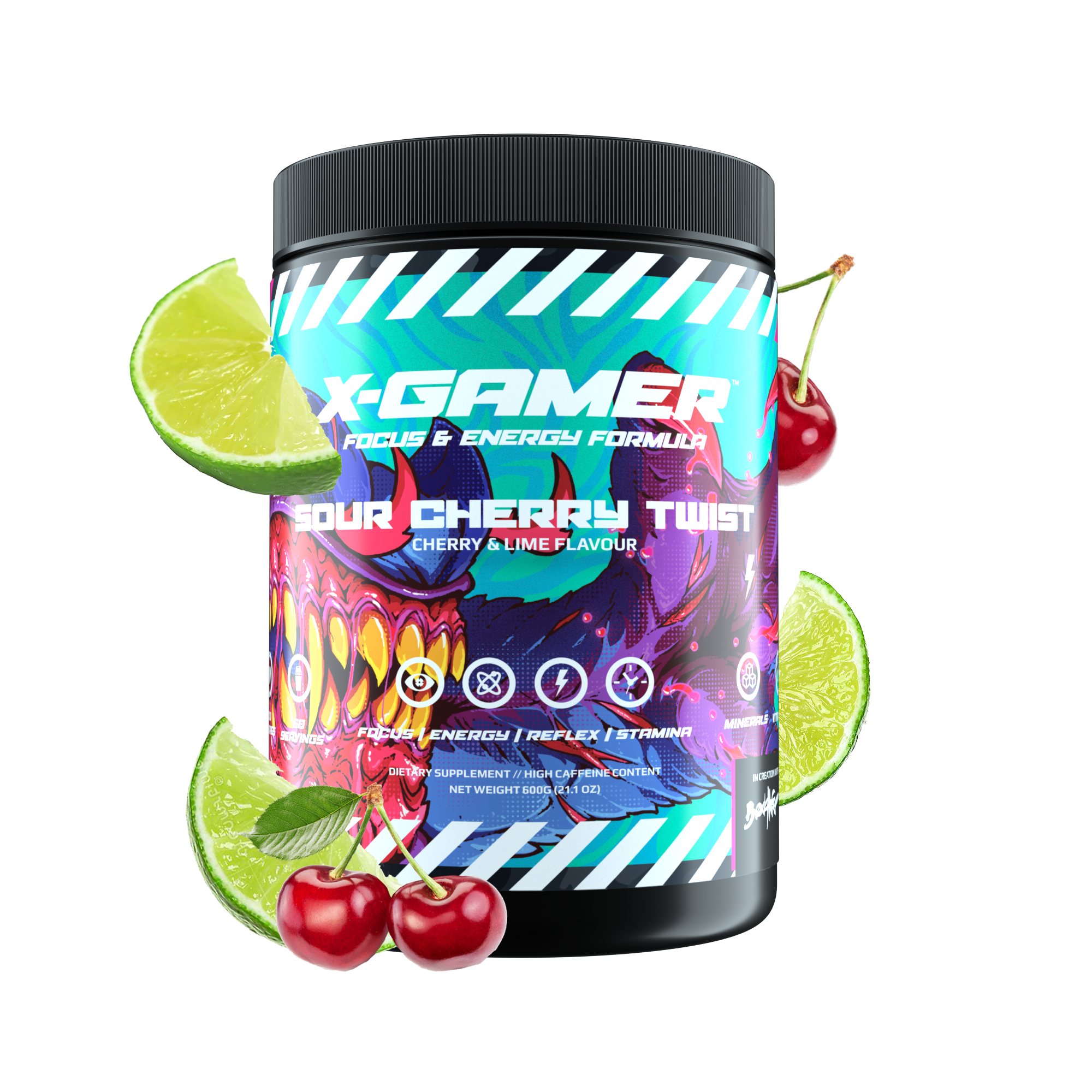 X-Tubz Sour Cherry Twist (600g / 60 servings)