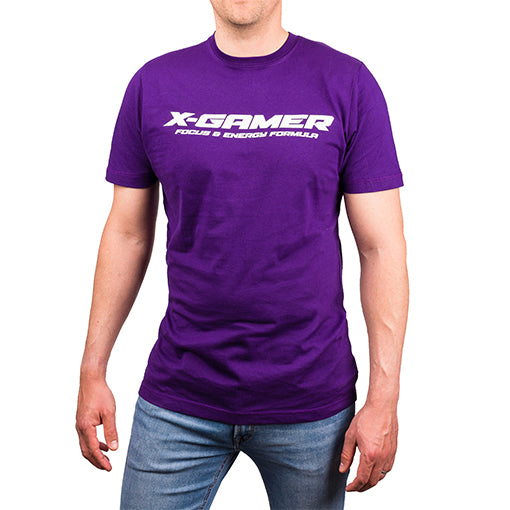 Violettes T-Shirt mit X-Gamer-Aufdruck